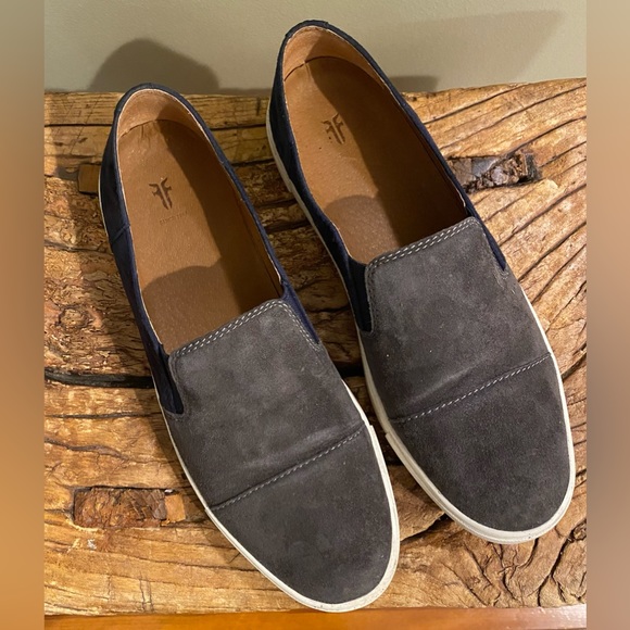 Frye Gemma Cap Suede Slip-On | Smoke/Navy | 8.5 - Picture 2 of 7
